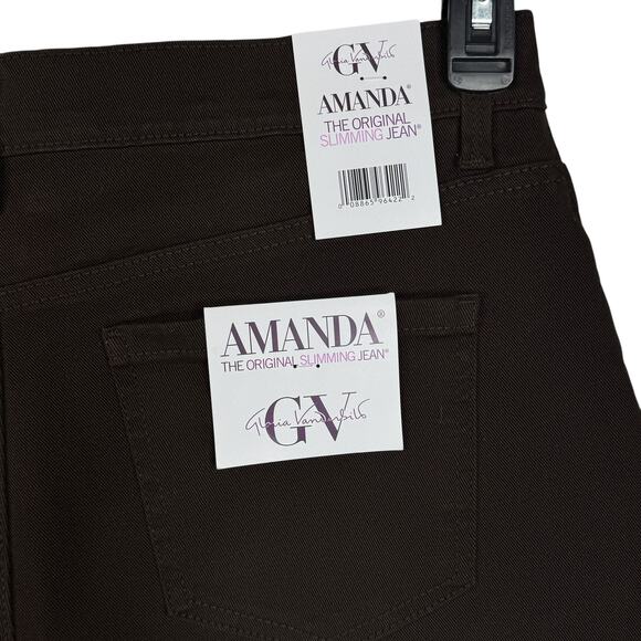 Gloria Vanderbilt SZ 12 Amanda Jeans Slimming Tapered Stretch Hi-Rise Pocket New - Picture 7 of 13